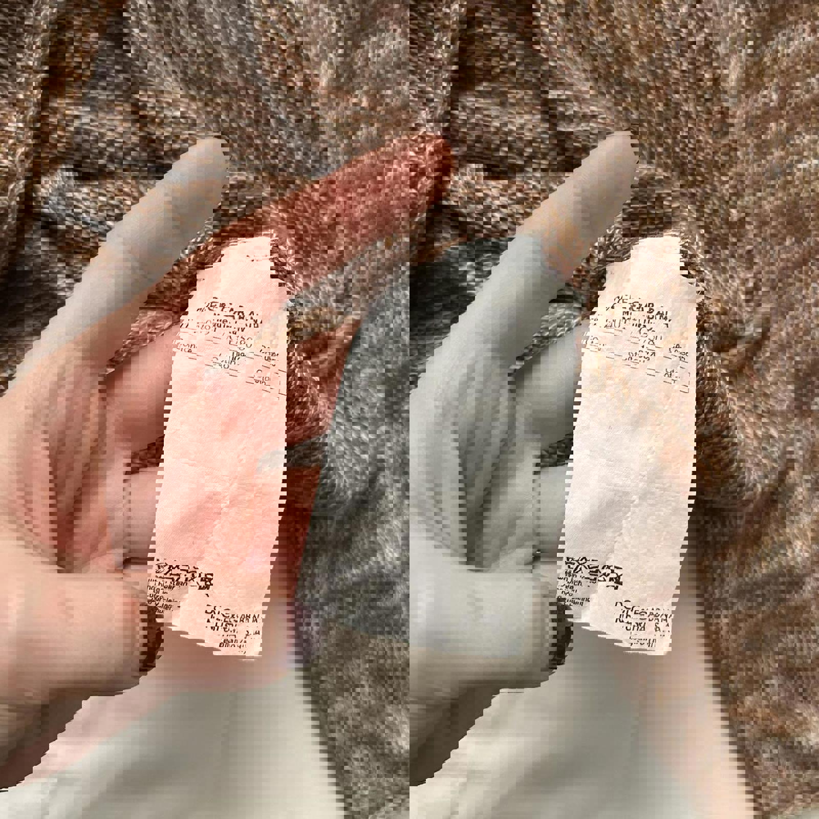 90s designer chunky knit brown marl sweater with tiny pocket Size 36