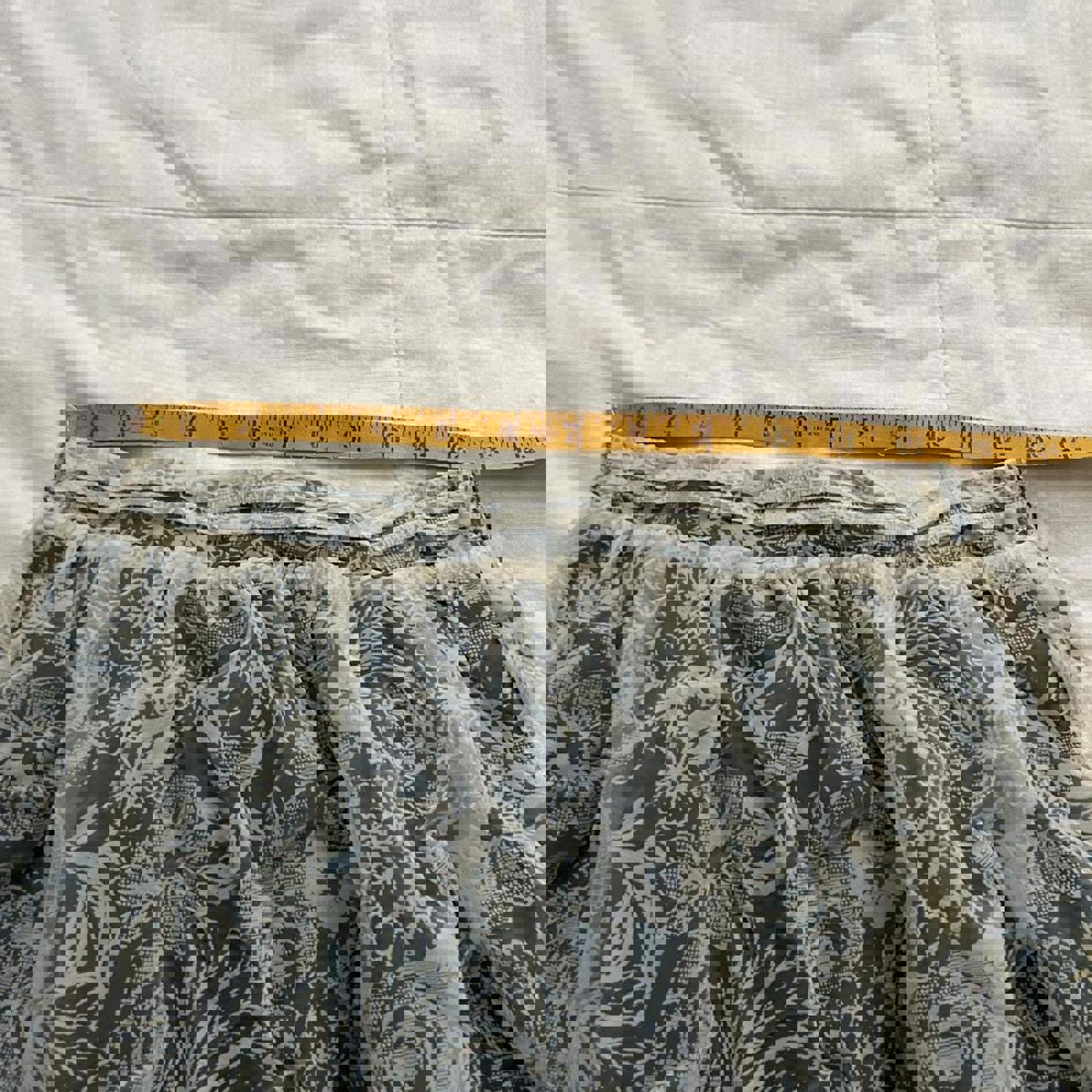 Axes Femme green and white floral flocked mesh overlay midi skirt Size medium