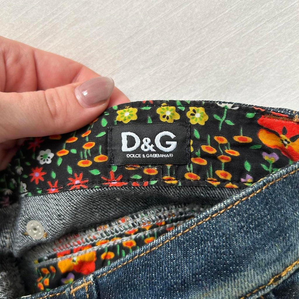 D&G Dolce & Gabbana Dark wash denim pencil skirt Size 36