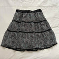 Axes Femme Black and green paisley tiered mini skirt Size medium, from Japan