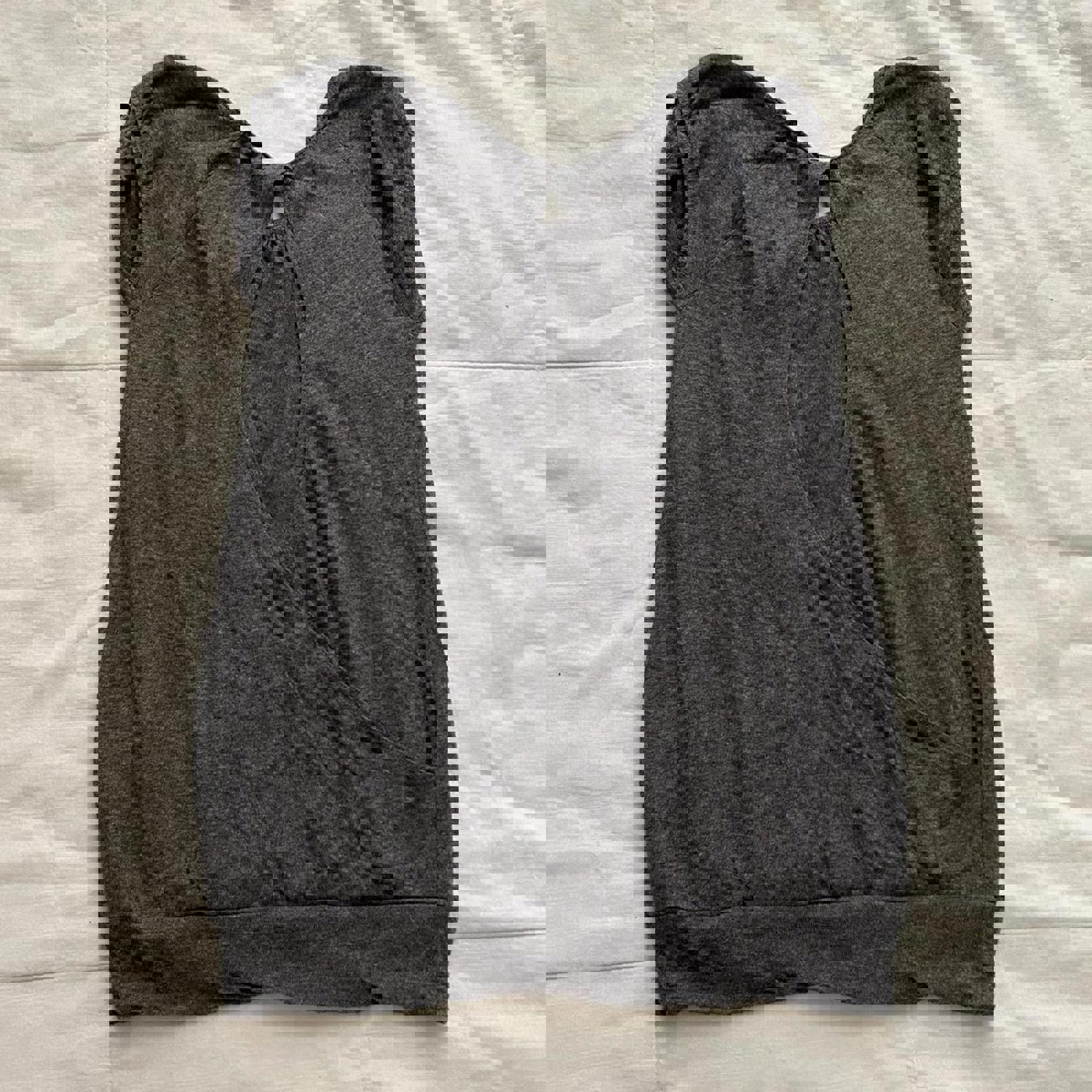 Grey Roberto Collina angora blend knit top with cutout draped open back
