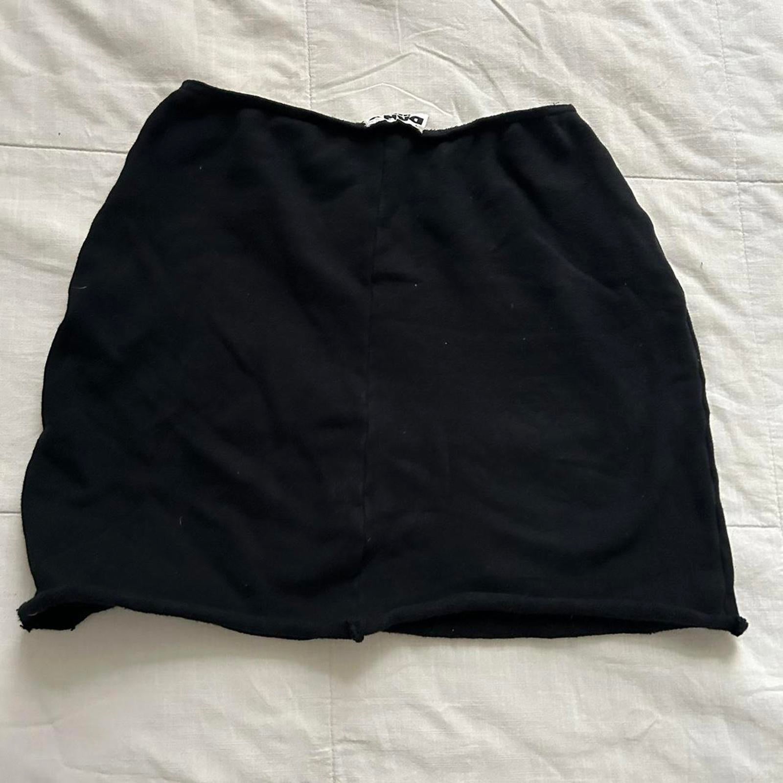 DKNY vintage Black sweatshirt mini skirt with kangaroo pocket Size medium