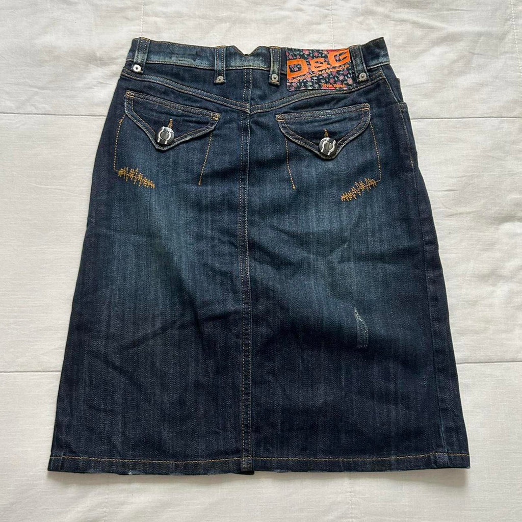 D&G Dolce & Gabbana Dark wash denim pencil skirt Size 36