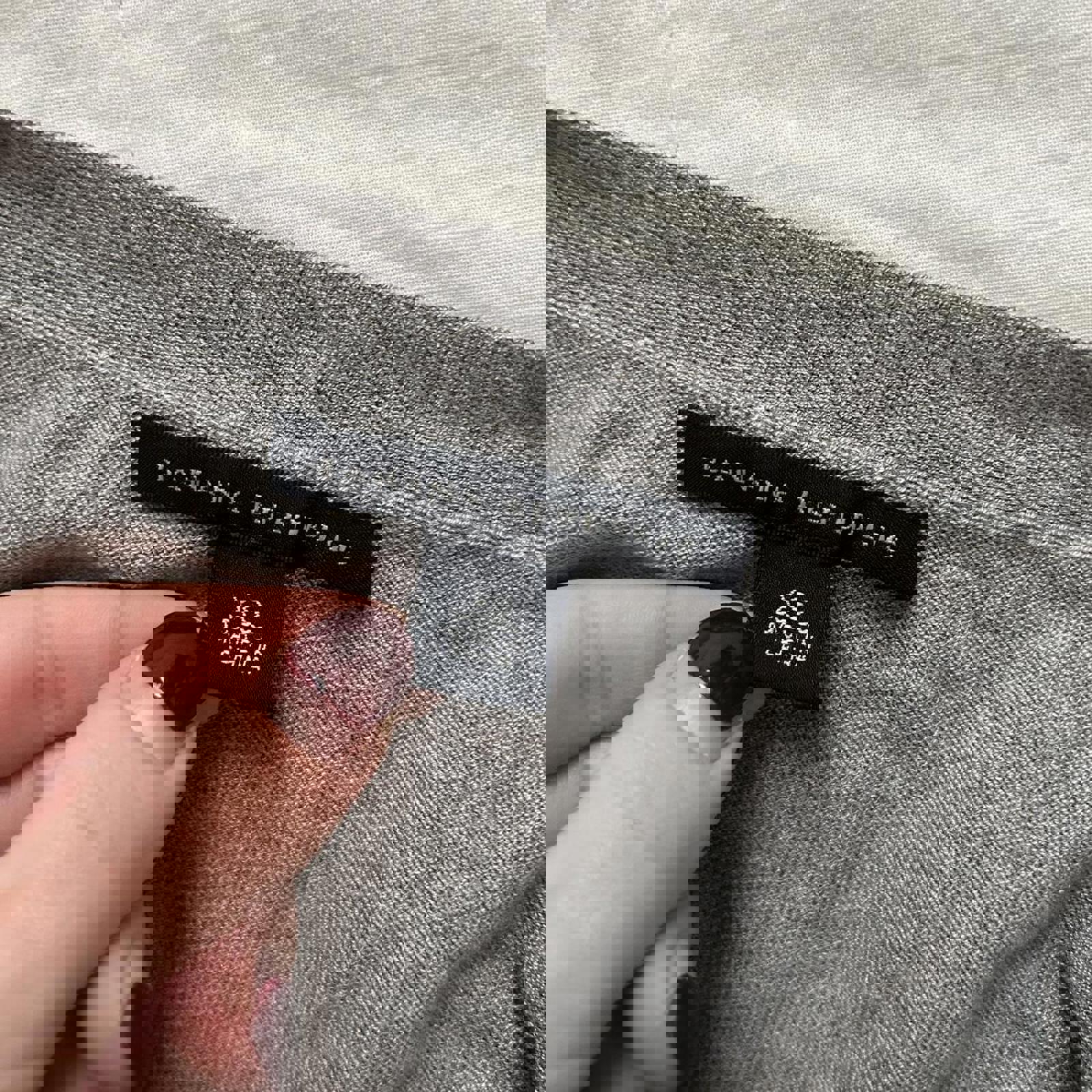 Banana Republic silk blend knit Grey short sleeve blouse with bow detail Size xs