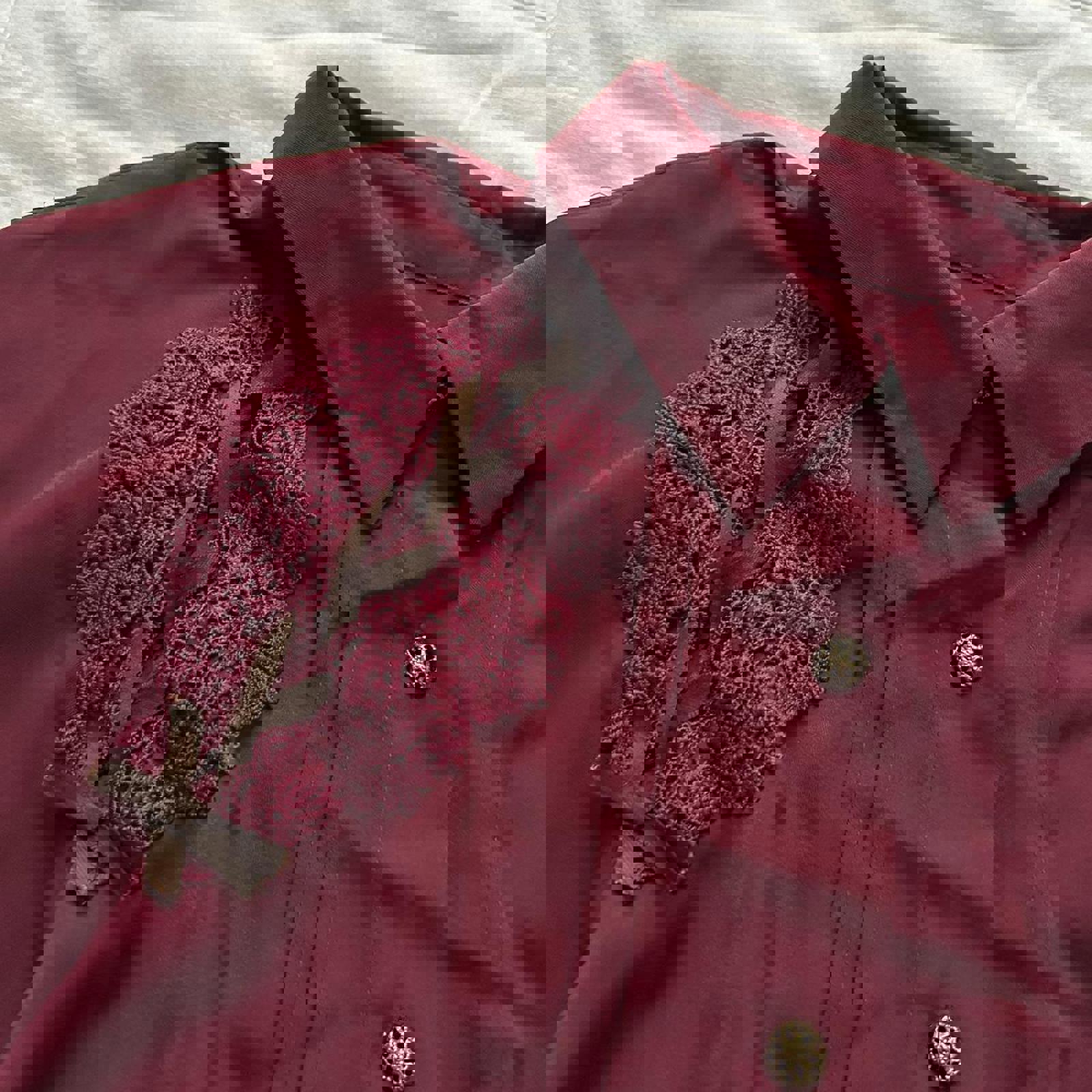 Axes Femme Burgundy and brown shoulder lacing detail dress Size medium