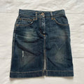 90s designer Dark wash denim pencil skirt Size 36