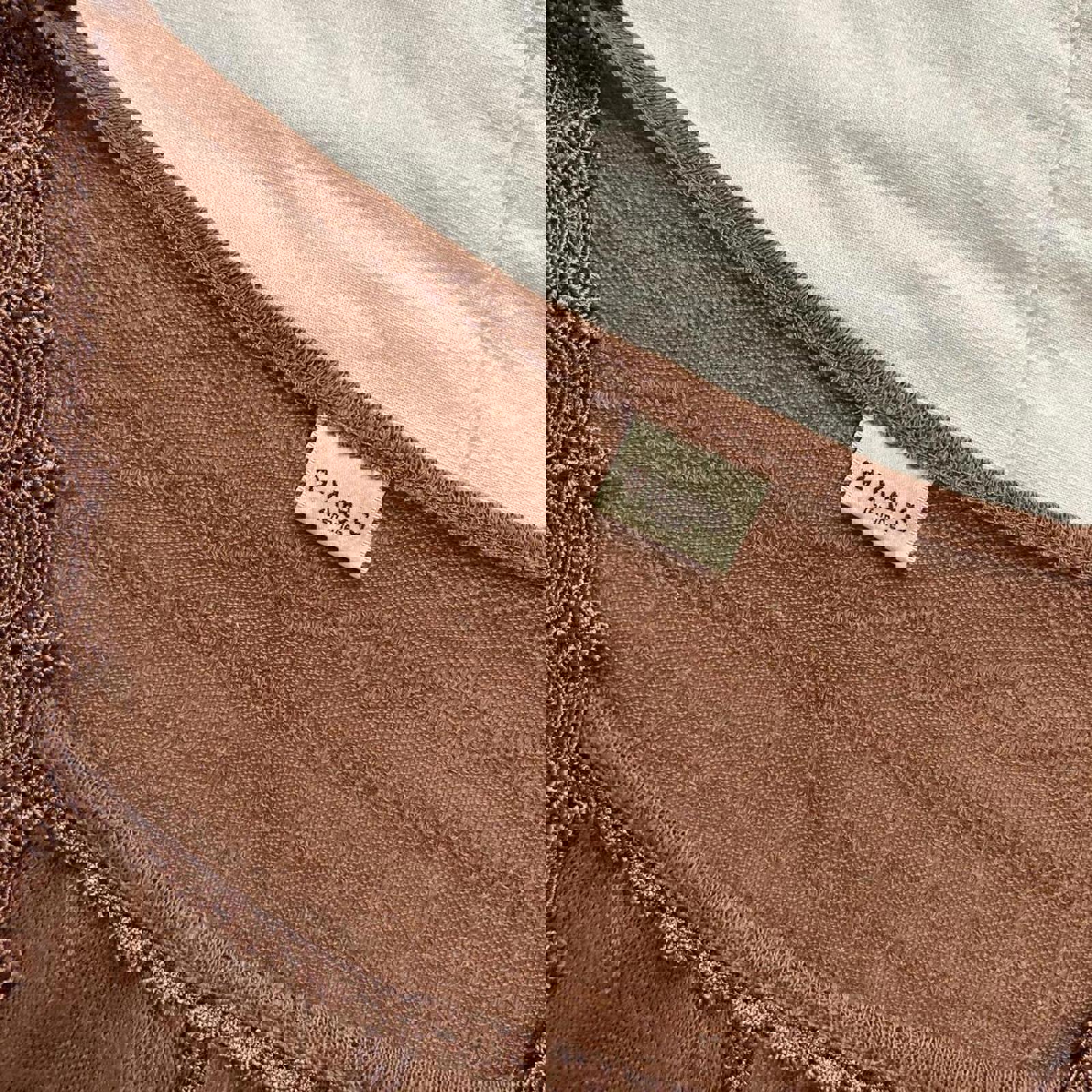 Axes Femme Orange Brown lace top with short sleeves and button detail