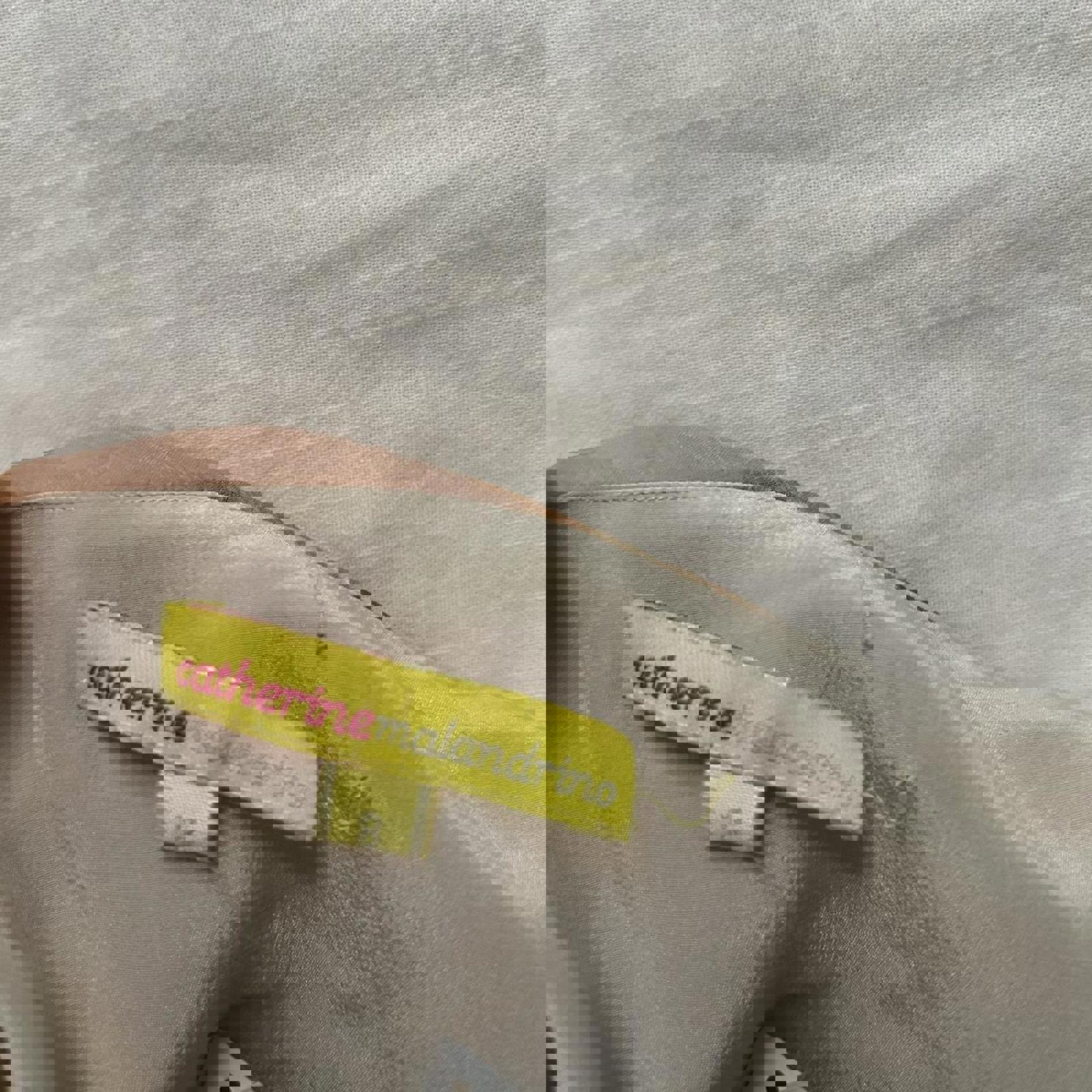 Catherine Malandrino pastel silk skirt with long sash tie Size 8