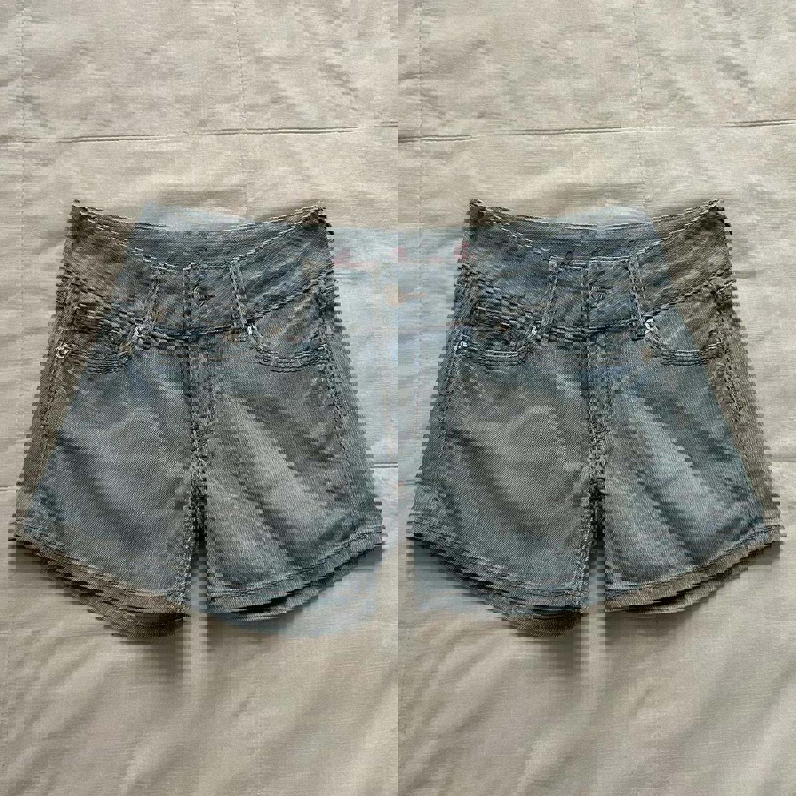 IGNI Japanese brand Low-rise blue denim shorts Size xs