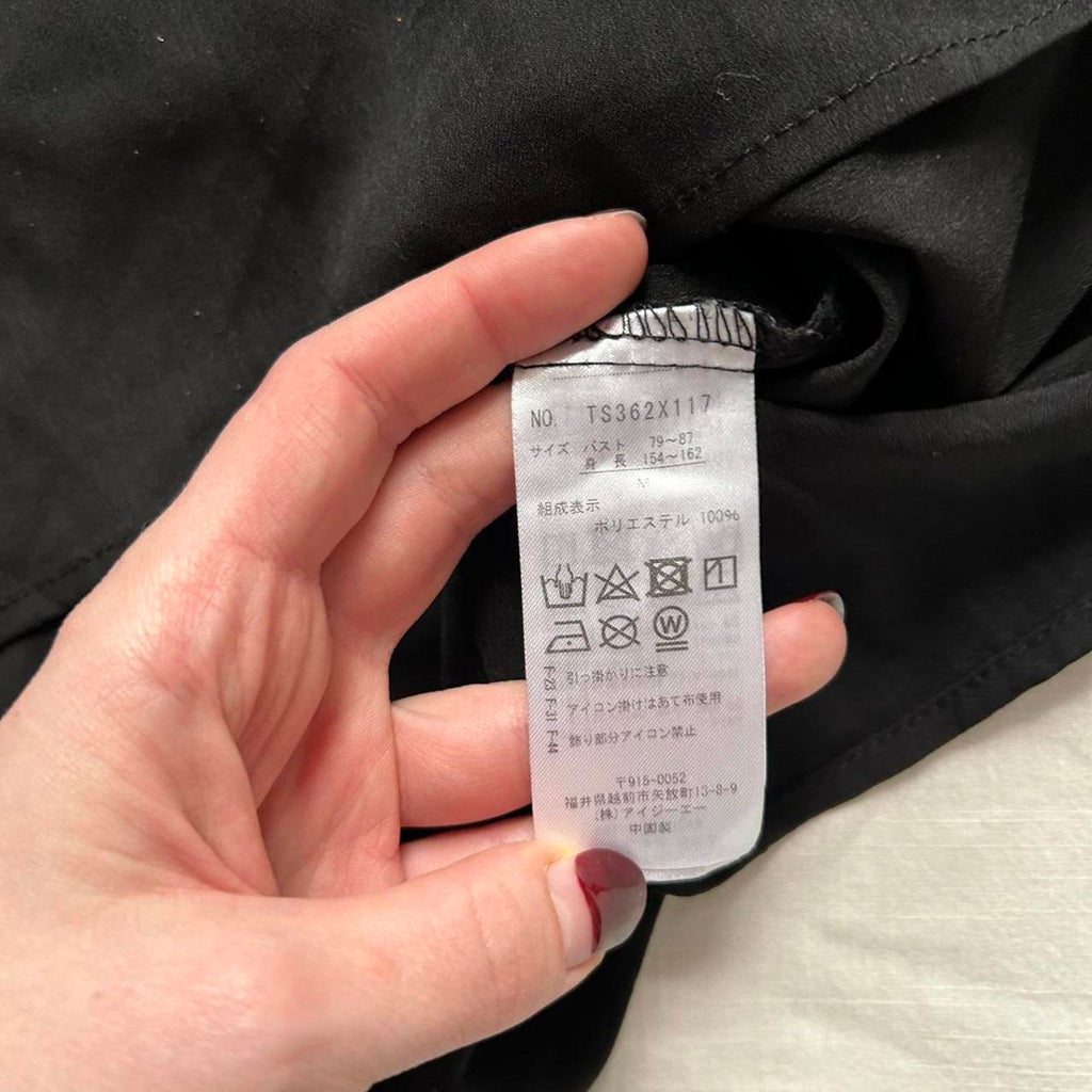 Axes Femme Black white lace bib dress with long sleeves Size medium