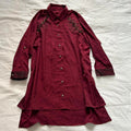 Axes Femme Burgundy and brown shoulder lacing detail dress Size medium