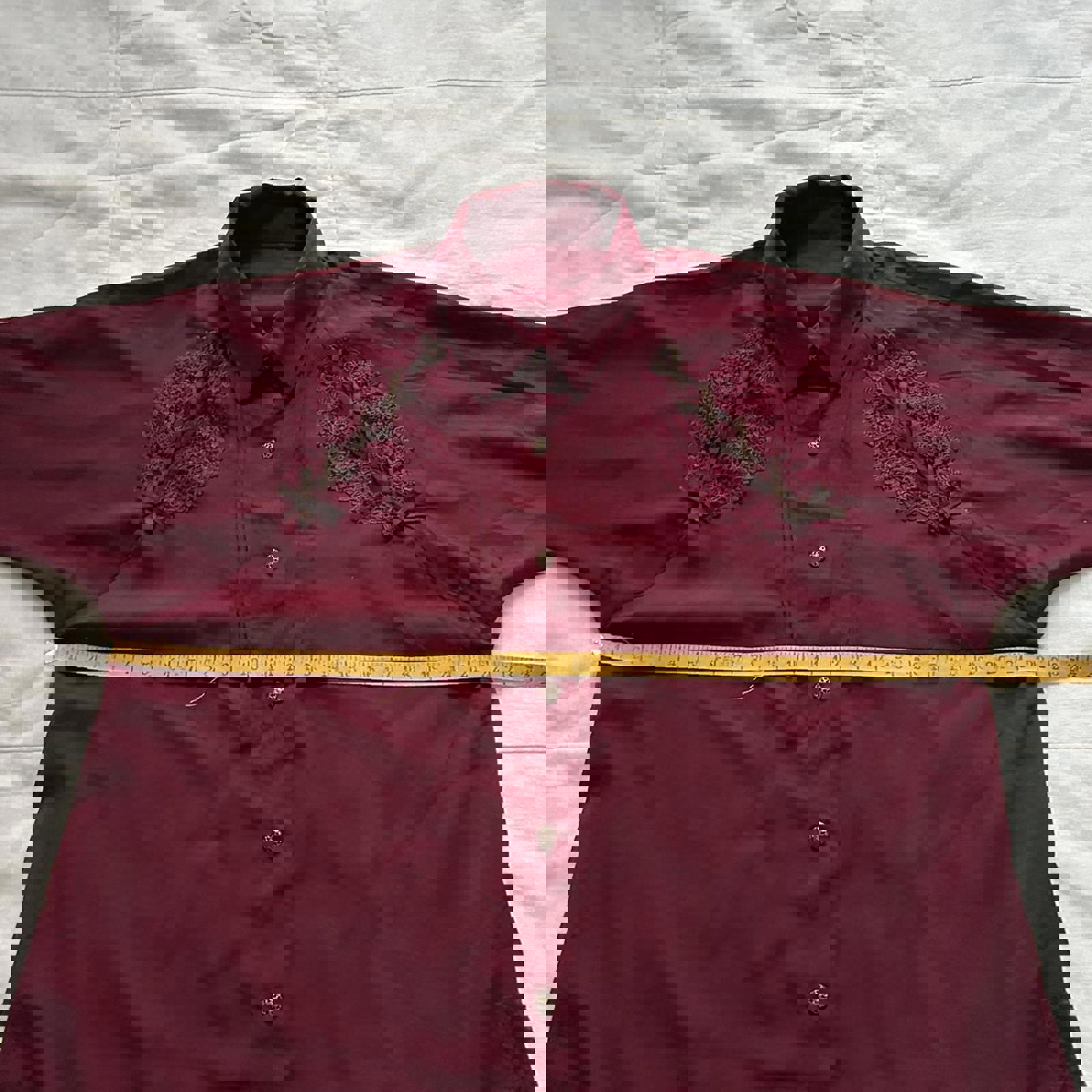 Axes Femme Burgundy and brown shoulder lacing detail dress Size medium