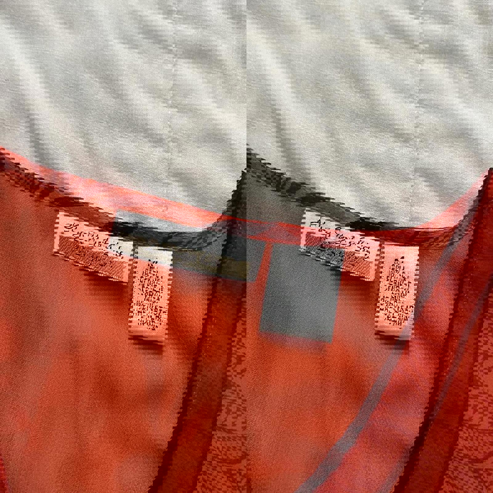 90s deadstock vintage Ny & Co Orange red floral print silk tank top sequins