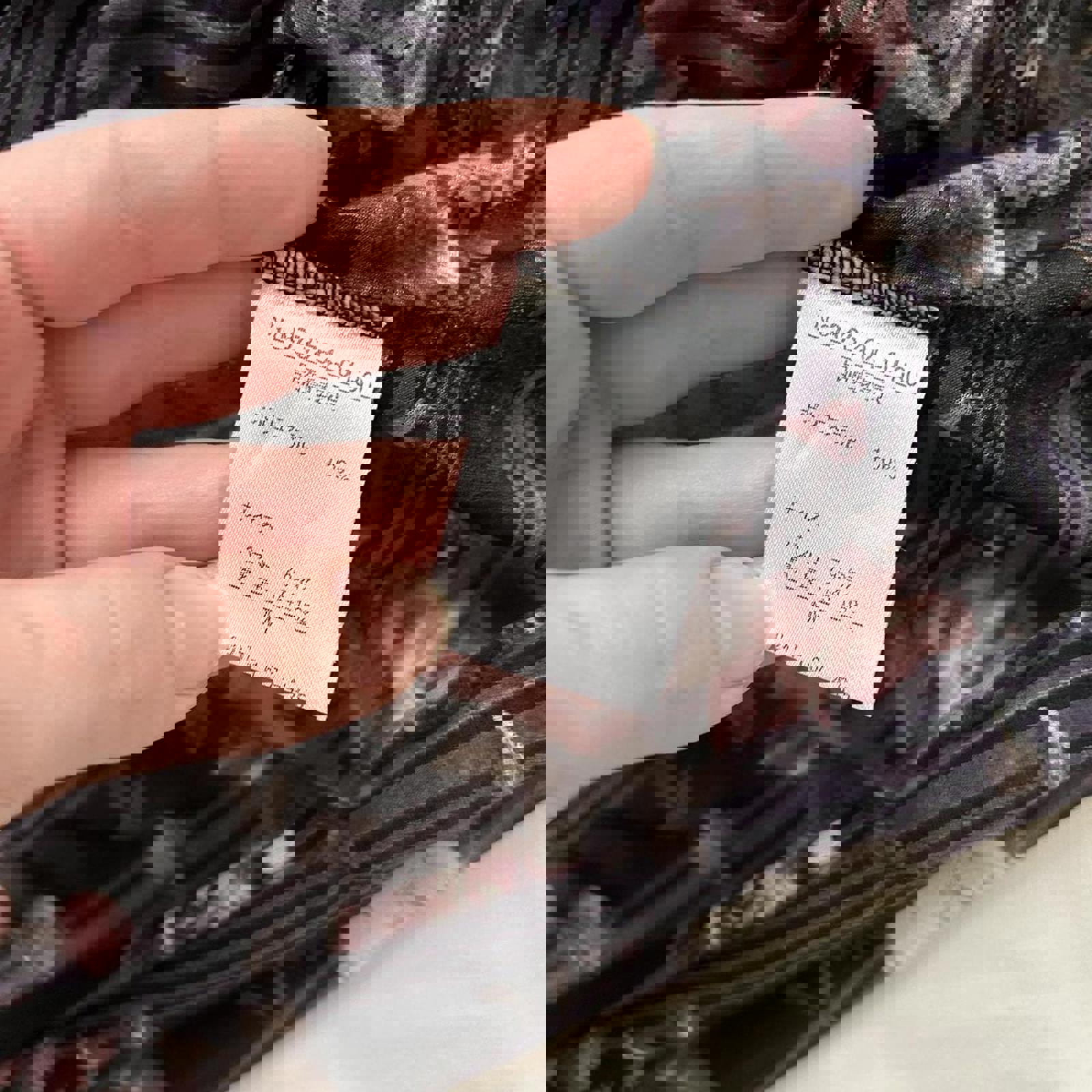 Dark floral Rosa Cheri sheer peasant top with stripe