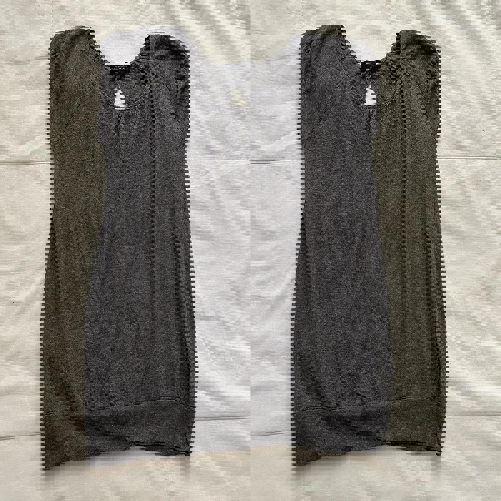 Grey Roberto Collina angora blend knit top with cutout draped open back