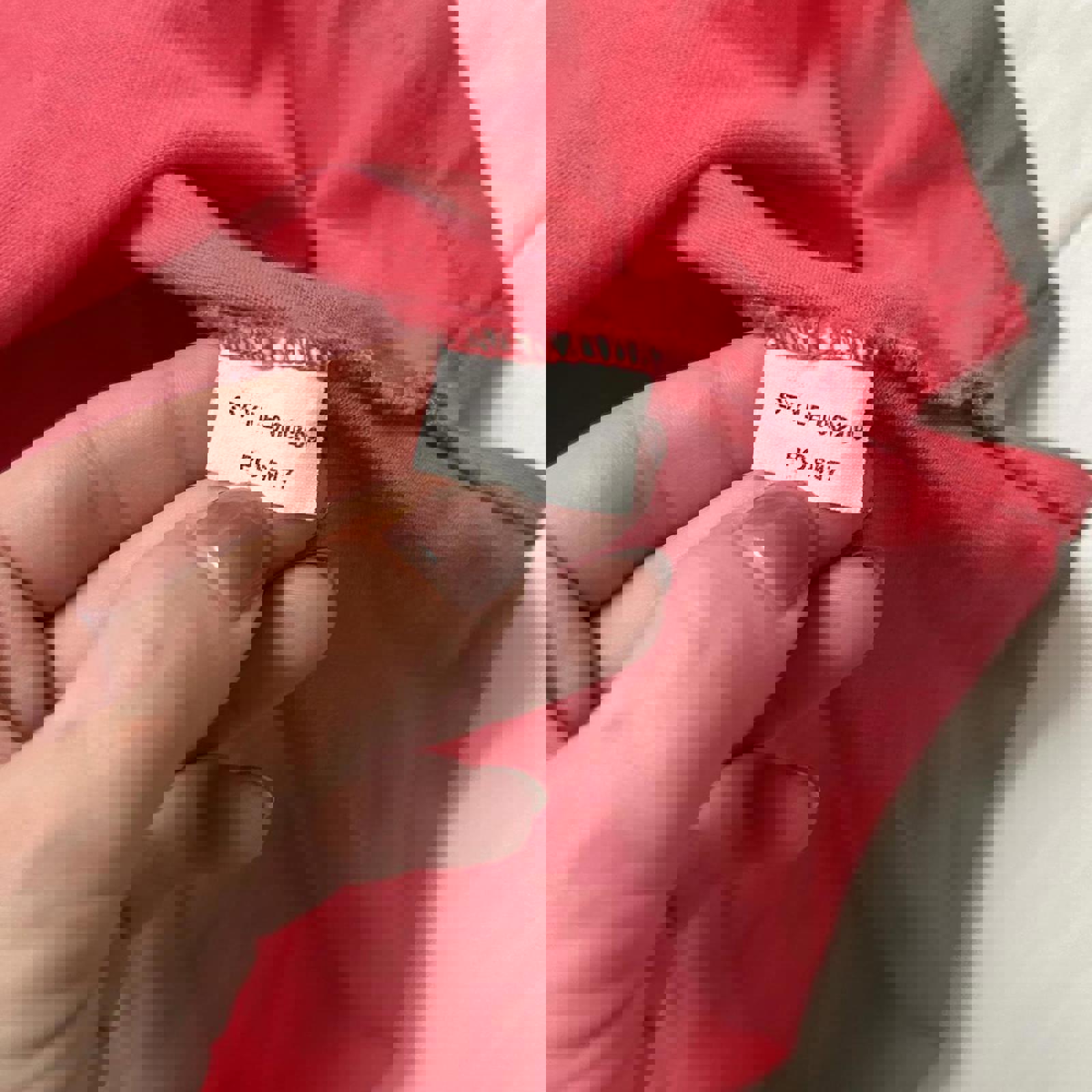 B.U.M. Equipment pink v neck oversized tee