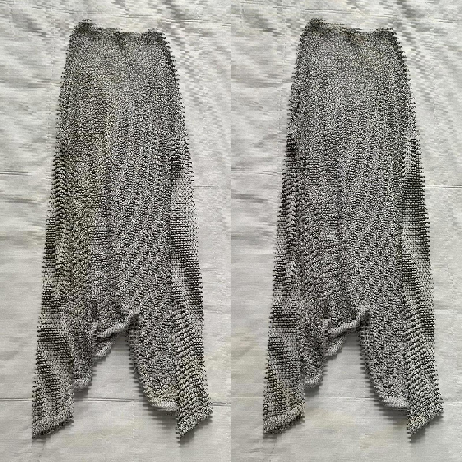 Helmut Lang Grey and white open knit sweater Size small
