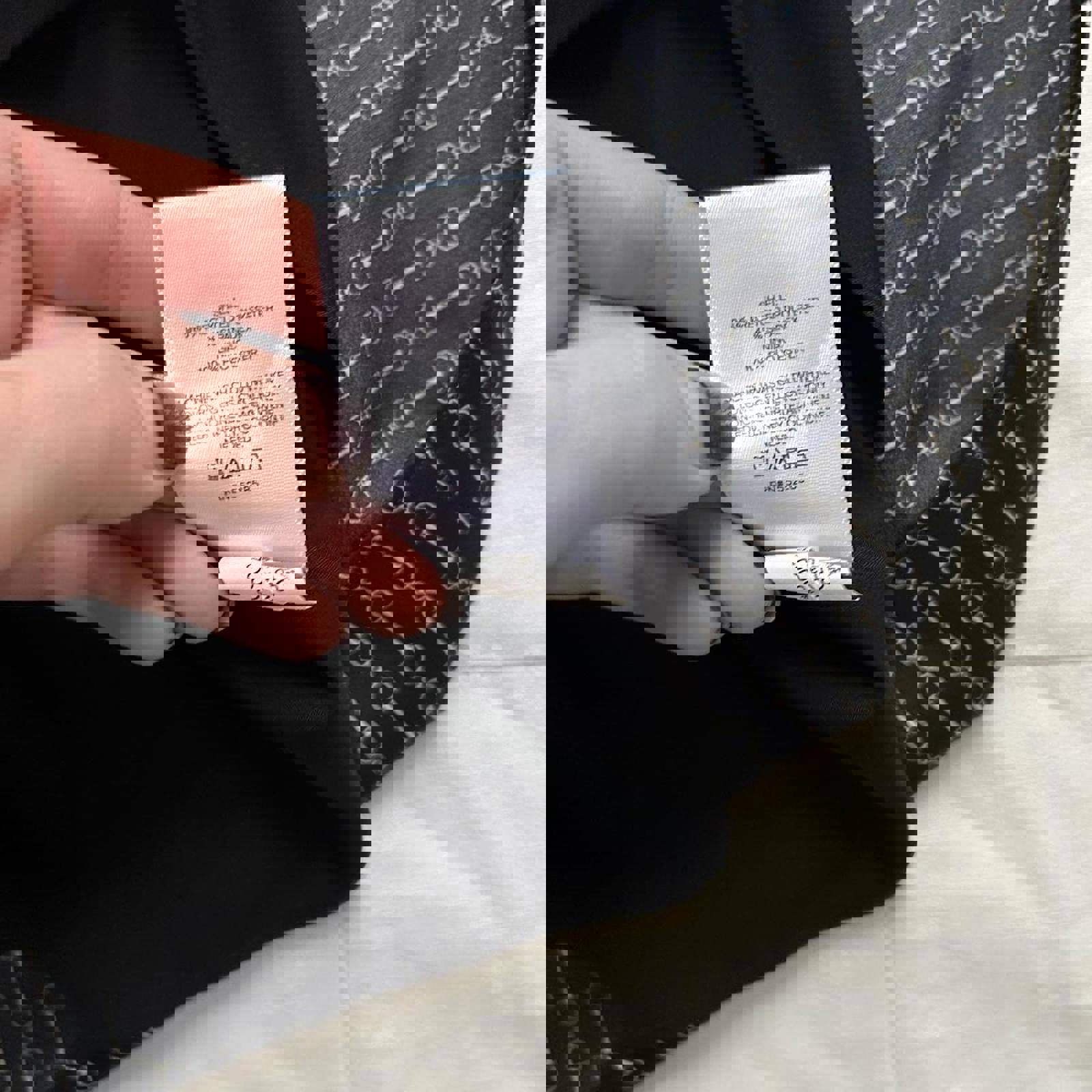 Express Black and white halter neck chain print top Size medium